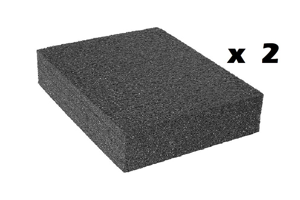 2 Pack - Project Foam 12 x 10 x 2" Case Club Customizable Protective Foam Blocks