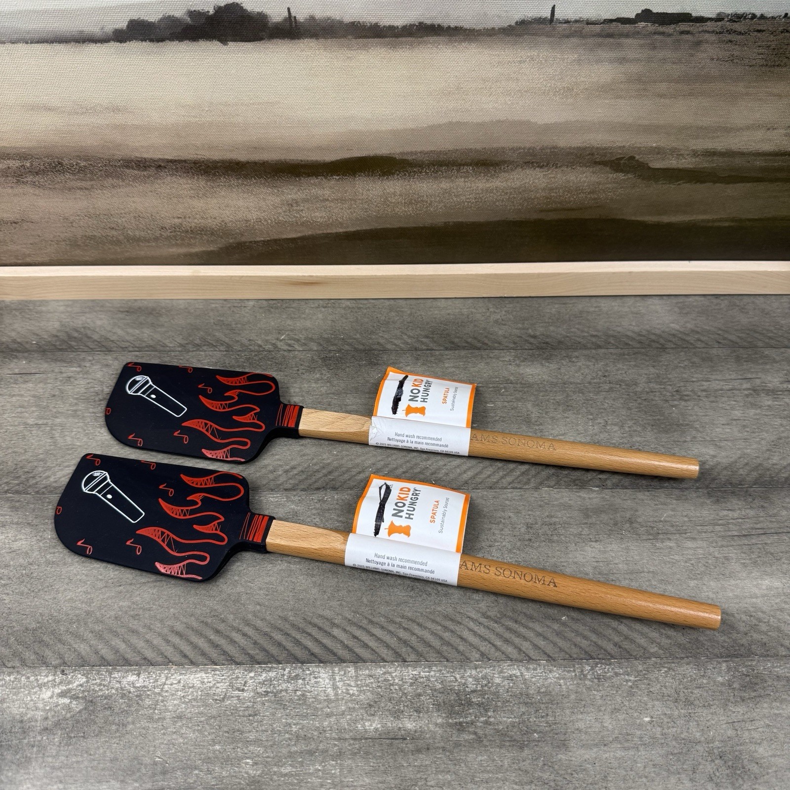 Williams Sonoma No Kid Hungry Tools for Change Spatulas Timbaland Set/2 NWOT