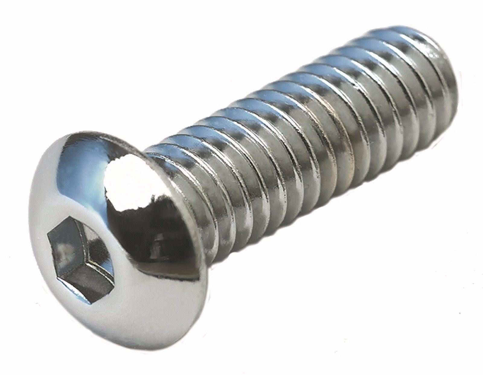10-24 X 1" Chrome button head bolts Qty 2 Pcs made in the USA