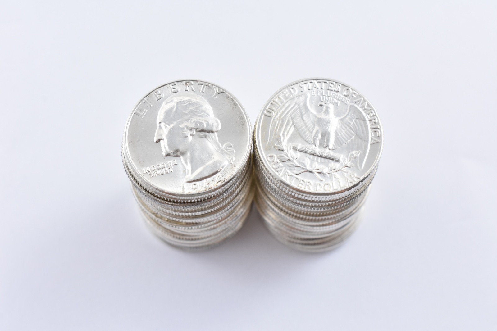 (40) 1958-64 BU Unc Washington Quarter 90% Silver $10 Face ROLL