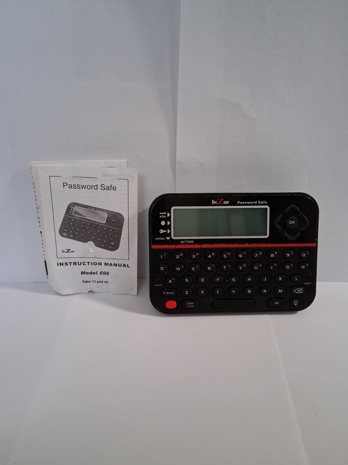RecZone 595 Password Safe Handheld Digital Keeper Vault - Works