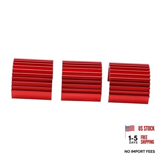 370 Motor Heat Sink, 3pcs Aluminum 370 Brushless Brushed Motor Heat Sink red