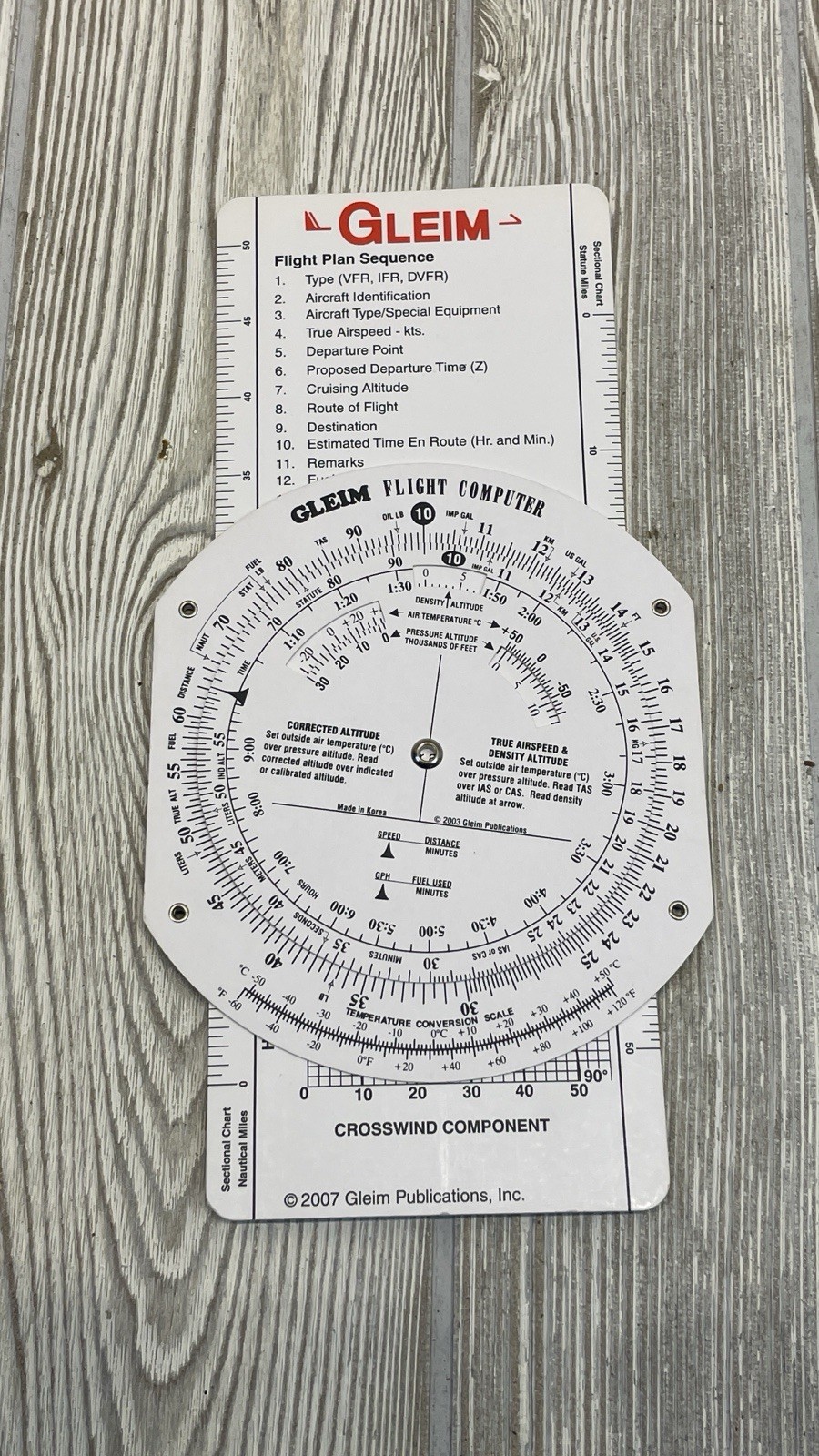 Gleim Aviation Flight Computer and Gleim Navigational Plotter 2007