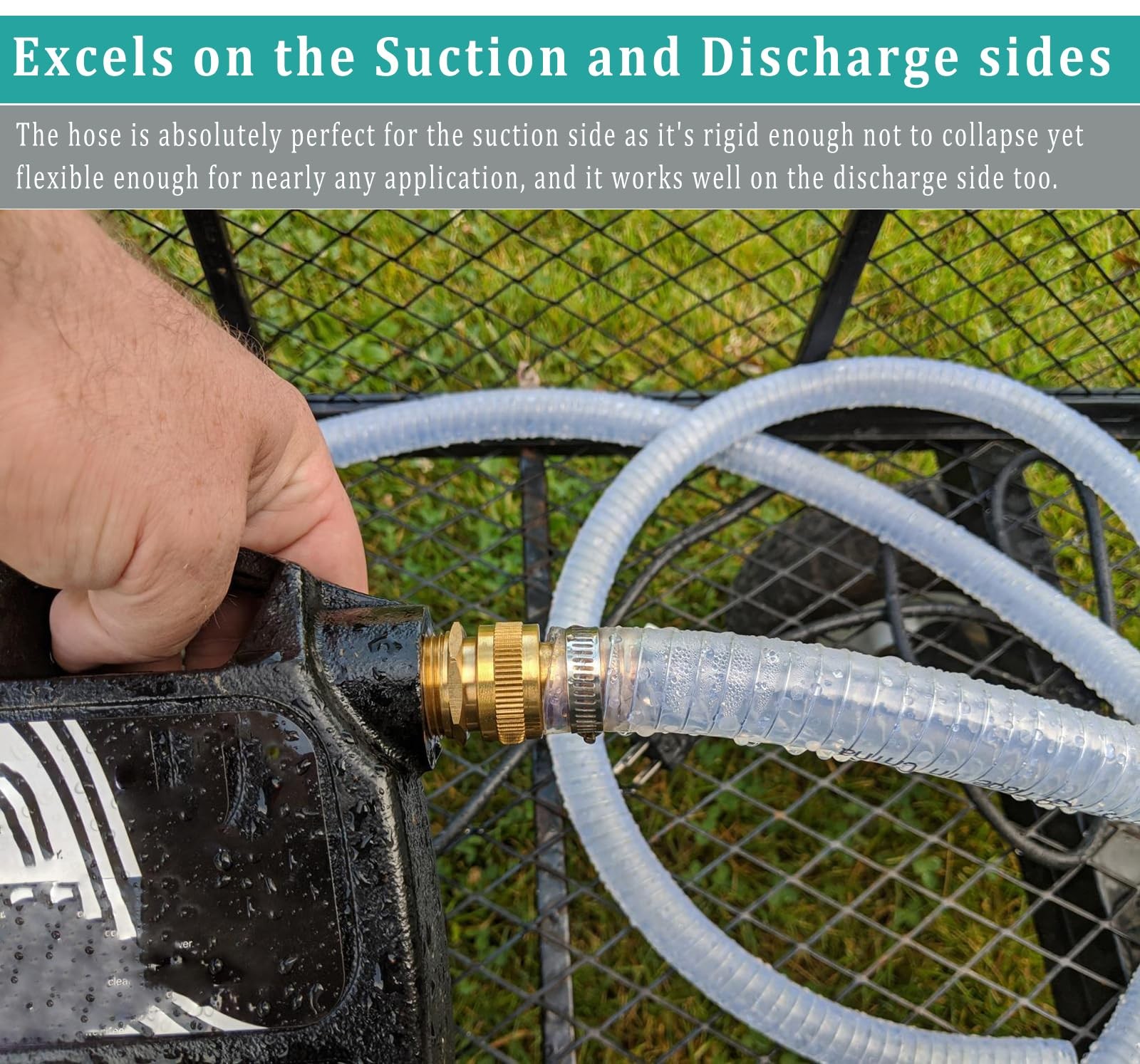 ZY-hosetube Suction Hose 1/2 inch id -25ft Clear Wire 1/2" ID,