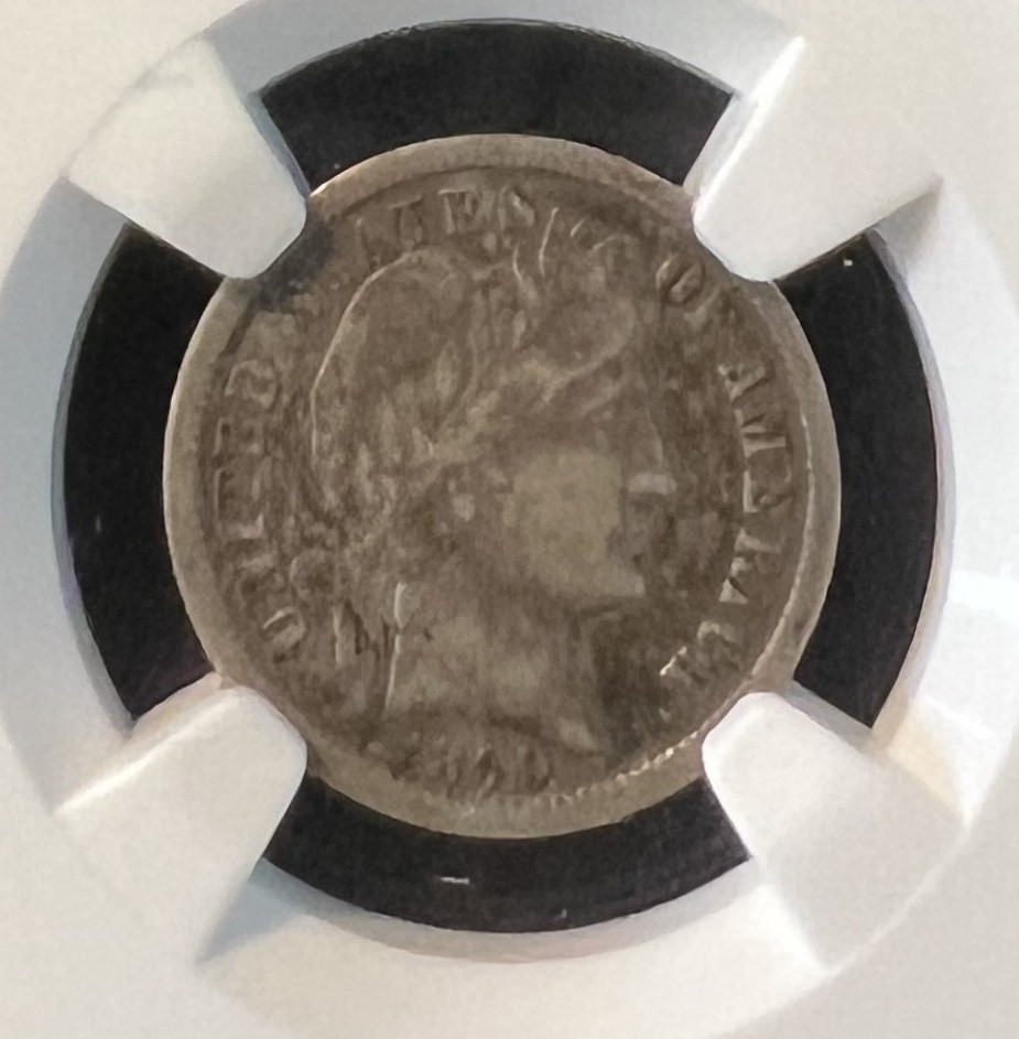 1899-O BARBER SILVER DIME NGC GRADED VF20  ACTUAL COIN #H505