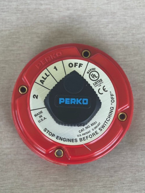 Perko 8501DP Marine Dual Battery Selector Switch for Boat/RV Motor