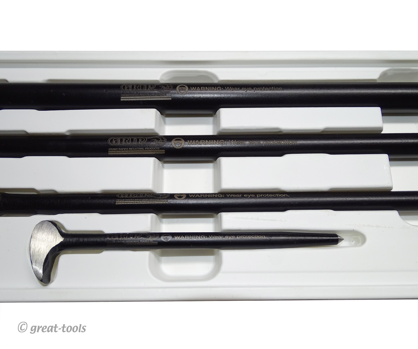 4-PC HEEL PRY BAR SET – rolling head bars, prybars, hand tool, automotive tools
