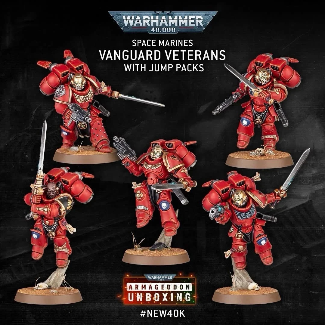 40k 5 Vanguard Veterans from Armageddon box 11th edition Warhammer Space Marines