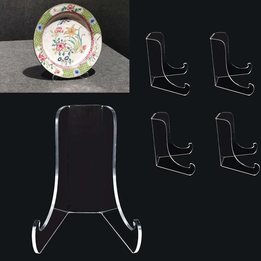 3pcs Clear Acrylic Display Stands DVD,CD,Mobile Phones, Agate Slices Holder