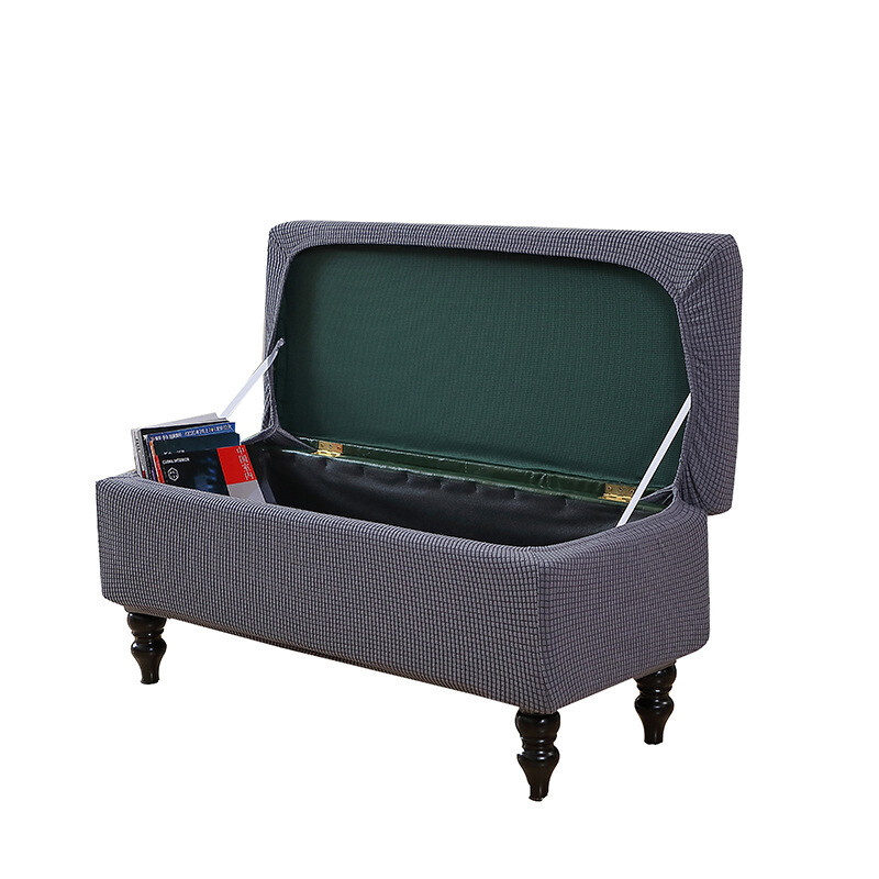 Stretch Footstool Cover Ottoman Slipcover Folding Storage Stool Protector ☾