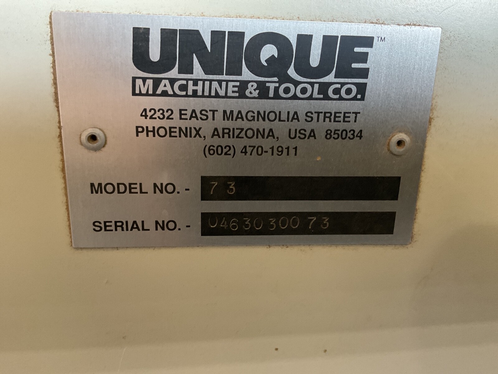 Unique Machine & Tool Double Spindle Pneumatic Pocket Hole Machine Model 73 #6BB