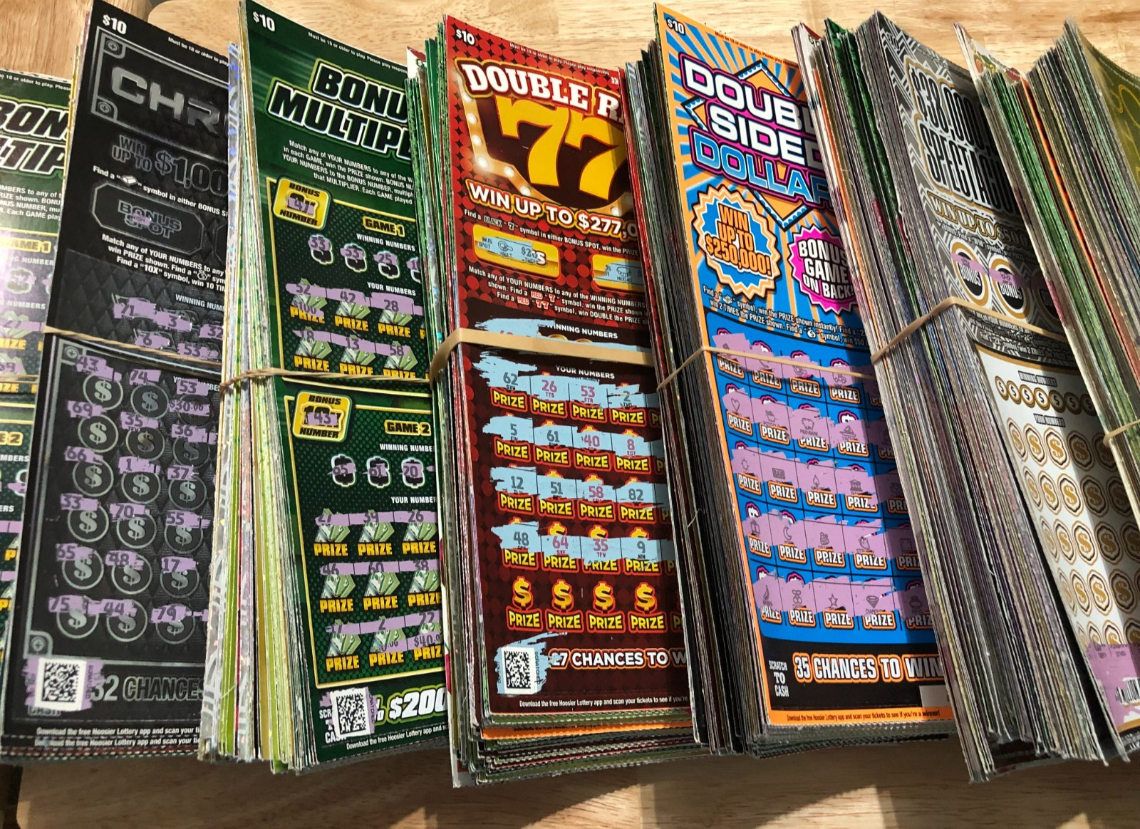 $10,000 Worth of NON-WINNING $10.00 INDIANA Lottery Scratch off Tickets 2025
