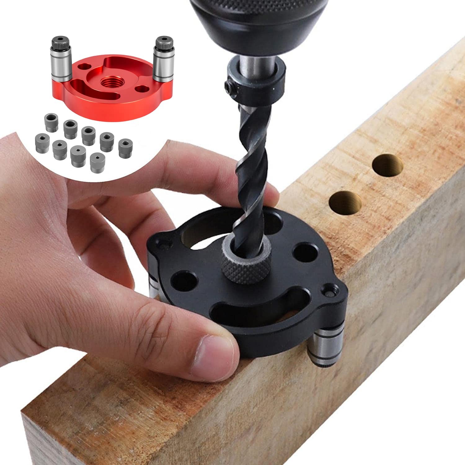 Self Centering Doweling Jig, Dowel Drill Guide 2/3/4/5/6/7/8/9/10mm Handheld ...