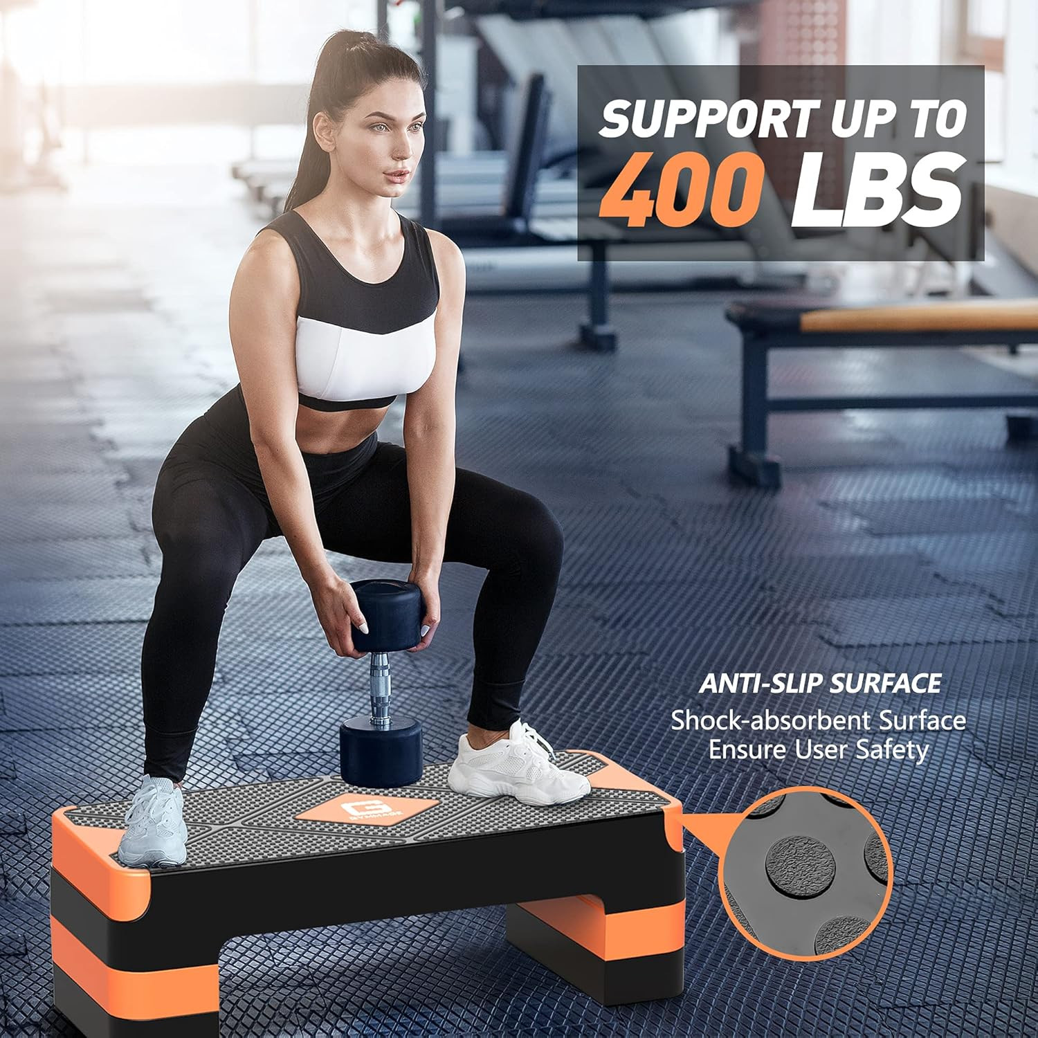Aerobic Exercise Step, Adjustable Aerobic Stepper for Exercise, Workout Step Pla