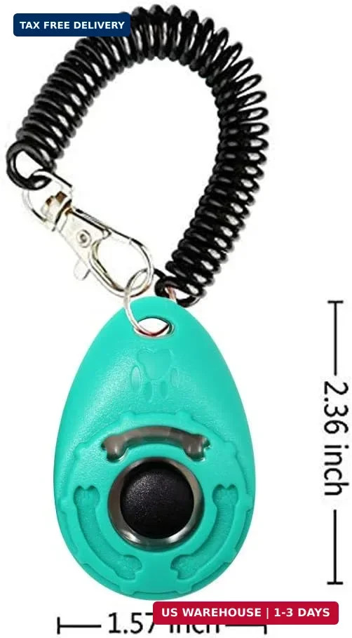 Dog Training Clicker with Wrist Strap Durable Lightweight Easy to Use, Pe