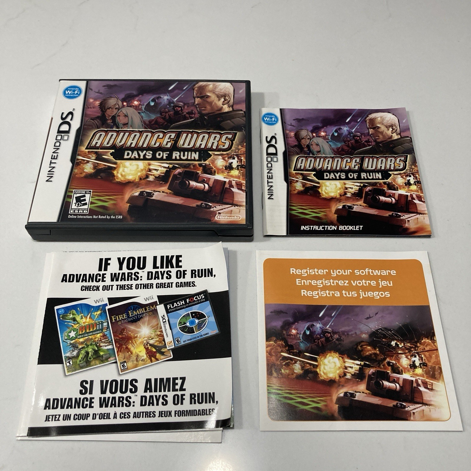 Advance Wars Days of Ruin Nintendo DS Case Manual & Inserts Only - No Game