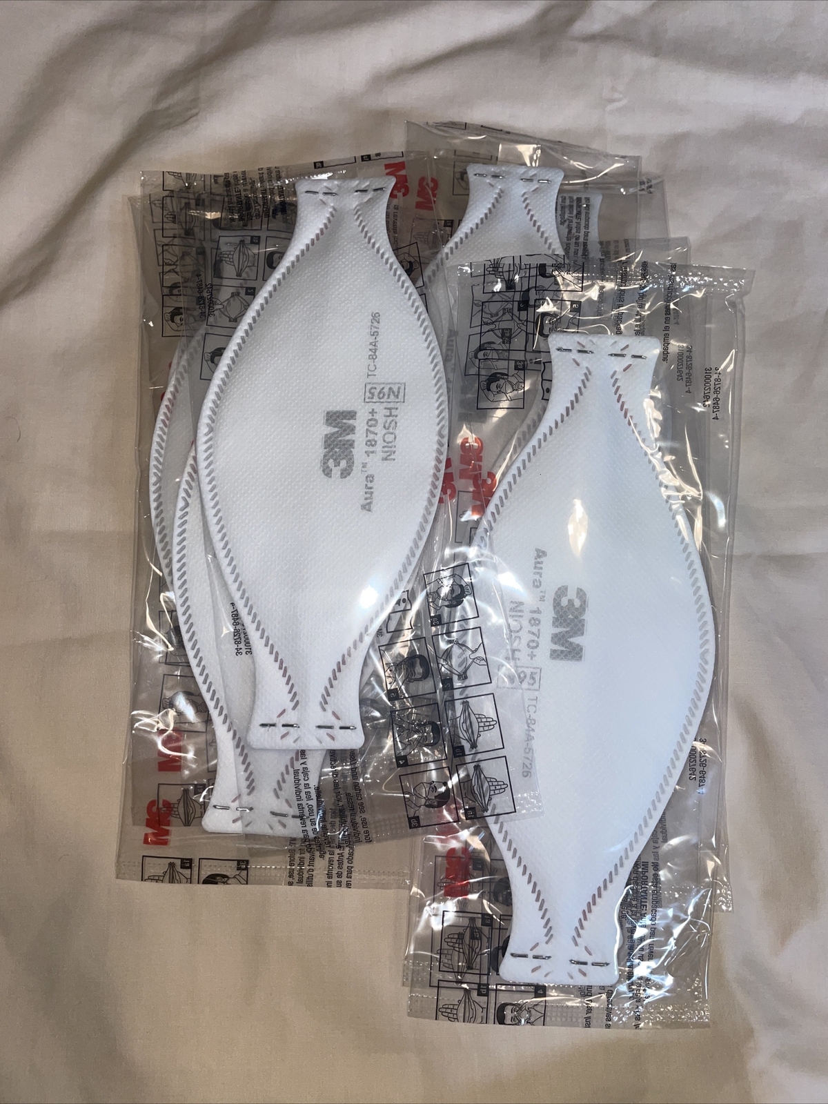 (10) 3M Aura 1870+ in INDIVIDUAL PACKAGING Pack of 10 - Expires 1/2027