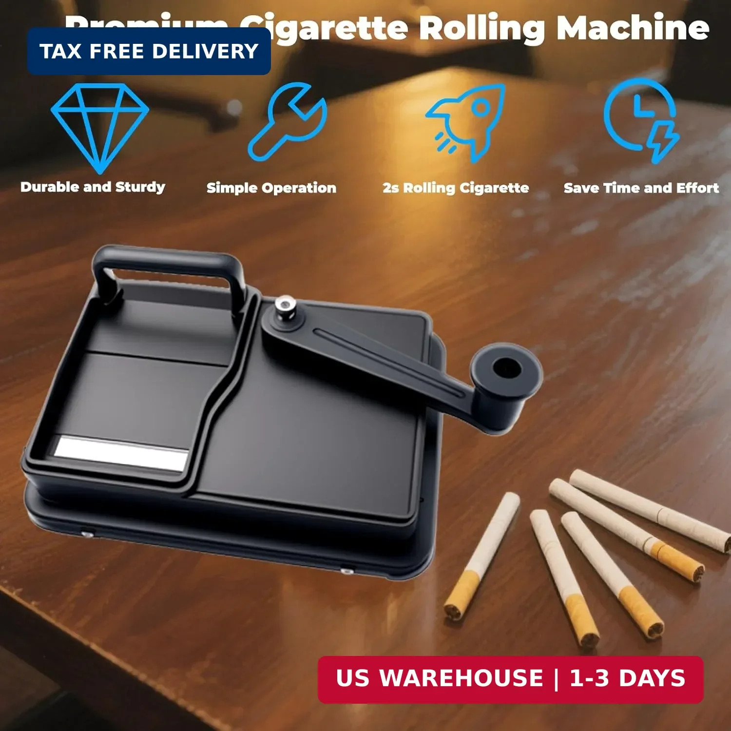 Cigarette Rolling Machine, Manual Cigarette Roller Cigarette Tobacco Injector fo