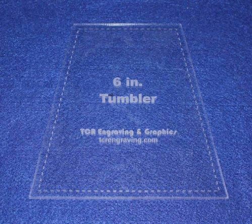 6" Tumbler Quilt Template - With Seam Allowance -Clear 1/8" Acrylic