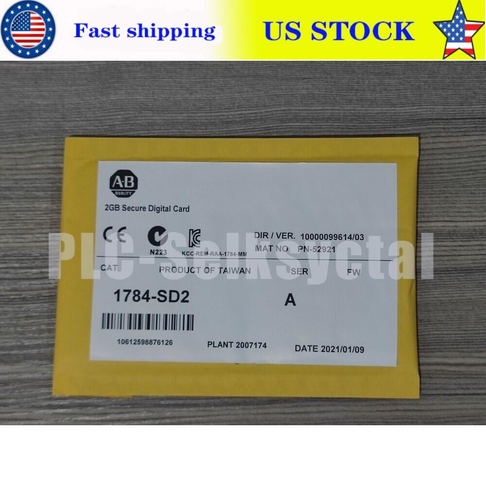 New AB 1784-SD2 Secure Digital Memory Card 2GB in Bag Sealed 1784SD2 US Free Tax
