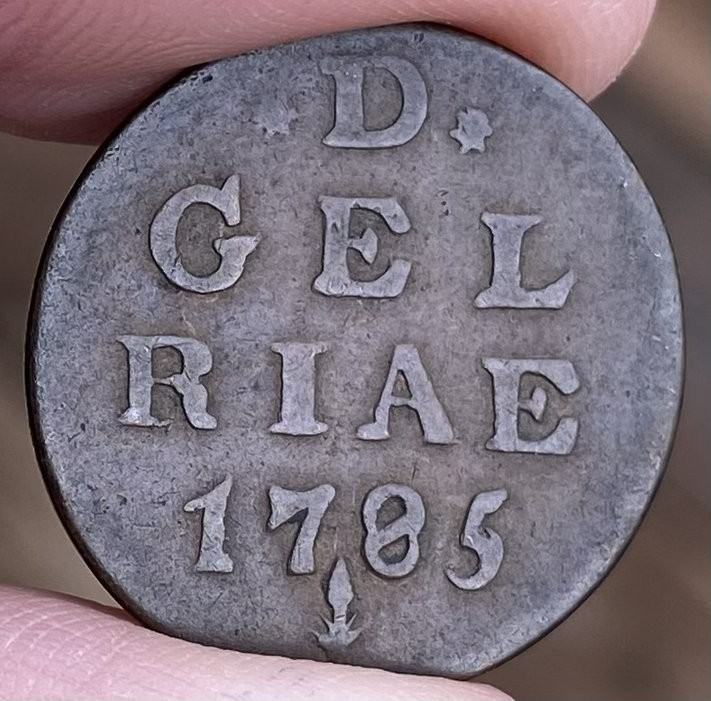 1785 DUIT VOC Netherlands Gelderland Holland Dutch VERY NICE - (HIGH GRADE) e763