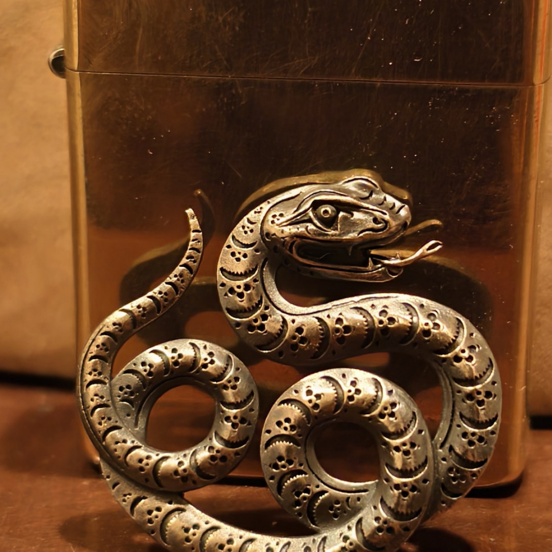 Snake Decal Premium Kerosene Lighter High-Quality DIY Decal Lighter Not Included