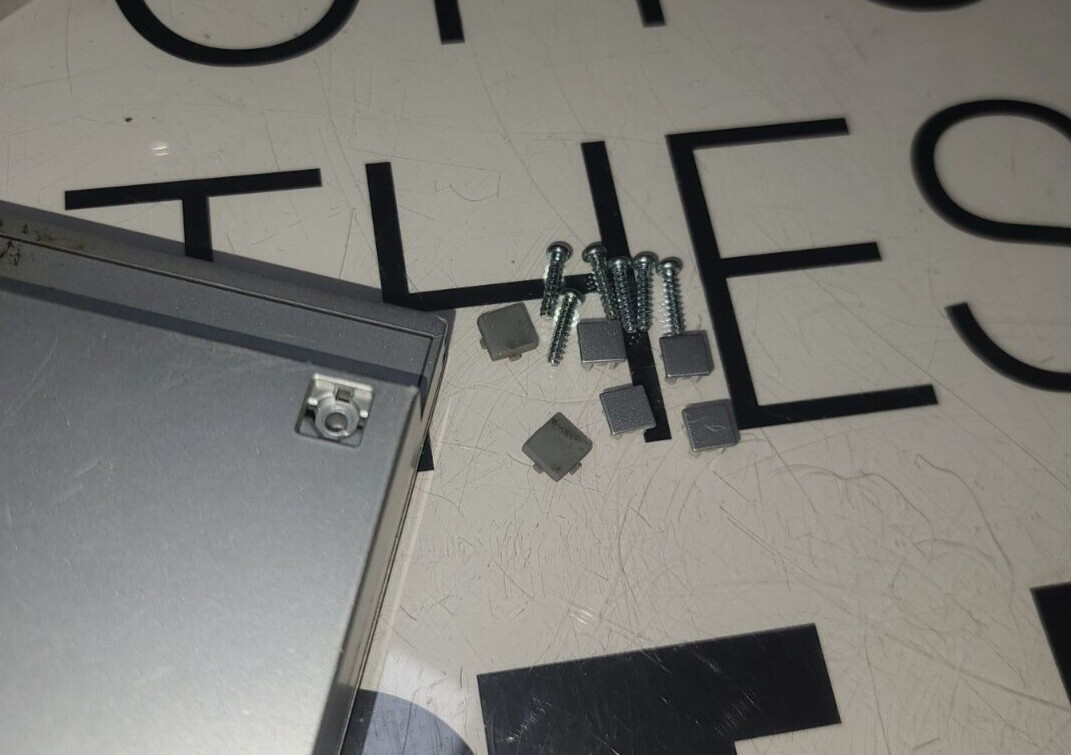 Sony PS2 Slim Marked/Scratched Intact Silver Bottom Screws Caps & Screws-READ