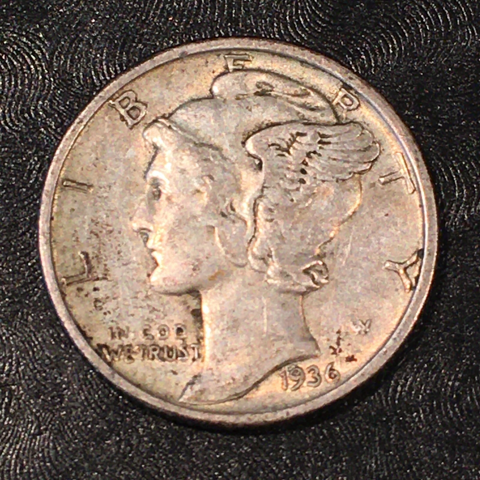 1936 Silver Mercury Dime - High Quality Scans #M410