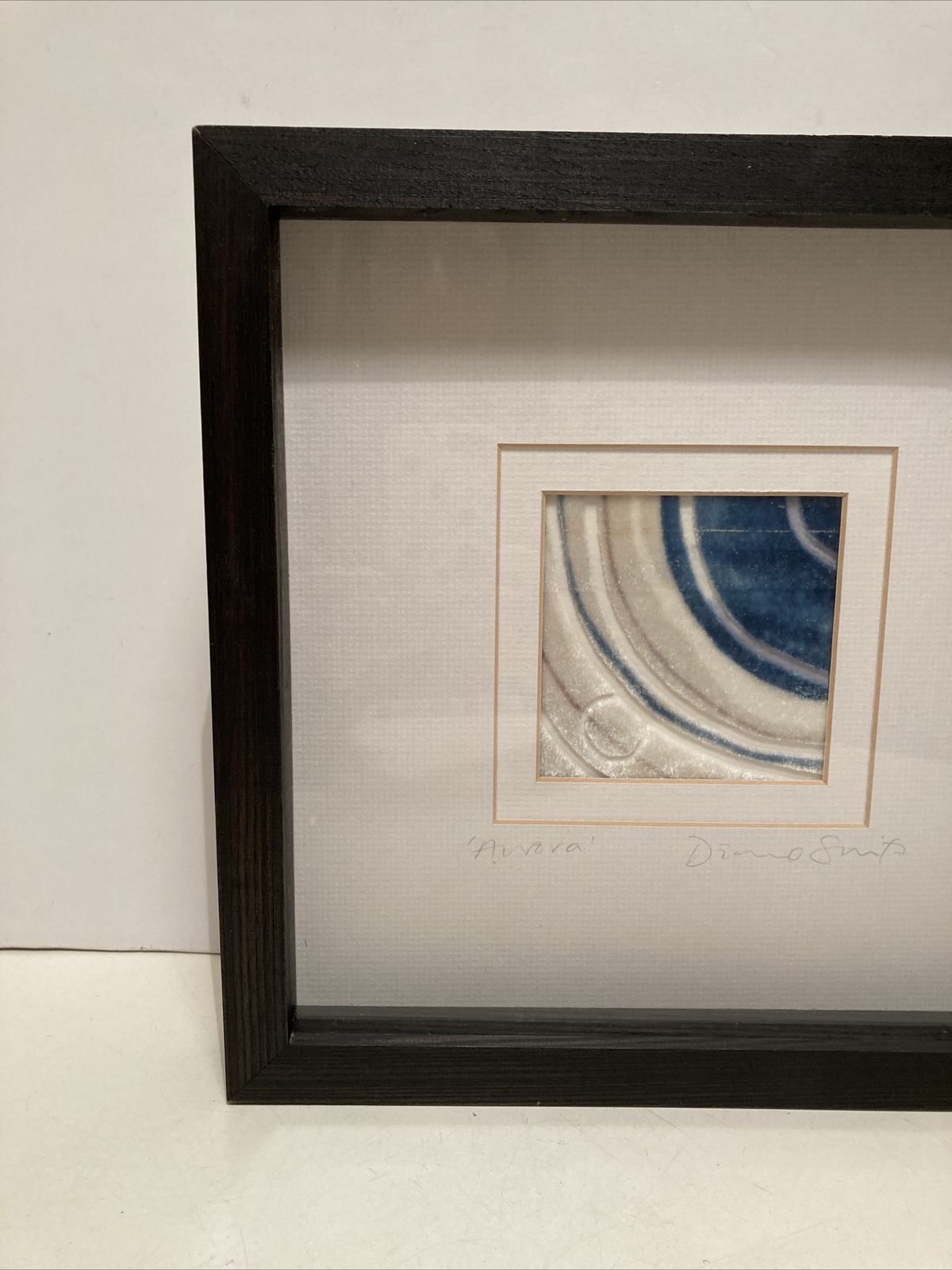 Vintage Abstract Textile Art Piece Signed Framed Gallery Wall