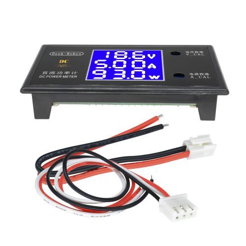 Digital DC 50V 5A 250W LCD Voltmeter Ammeter Voltage Current Volt Power Meter