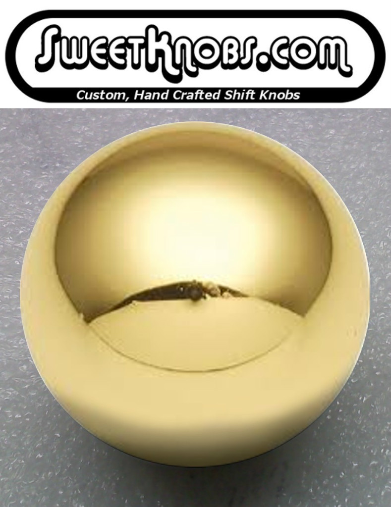 Solid Brass Shift Knob, Weighted