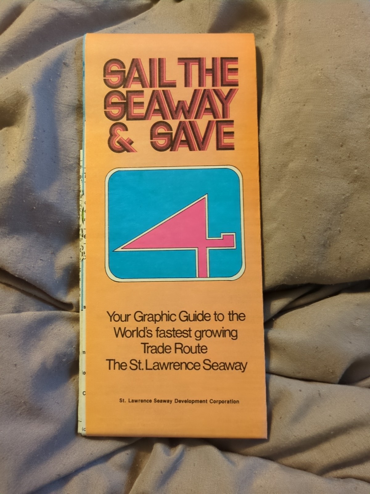 Vintage St. Lawrence Seaway Great Lakes Shipping Travel Map Ports Brochure Guide