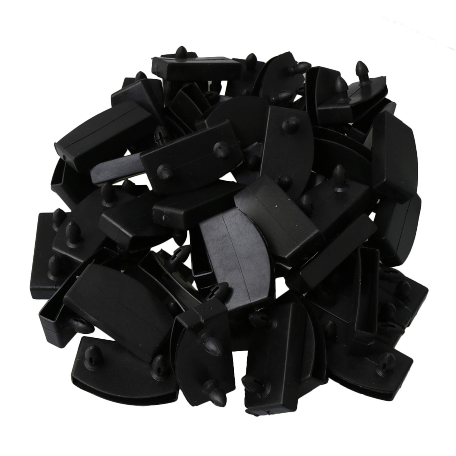50 PCS Plastic Bed Slat End Caps Holders for 5.4x0.9cm Wooden Slats Black