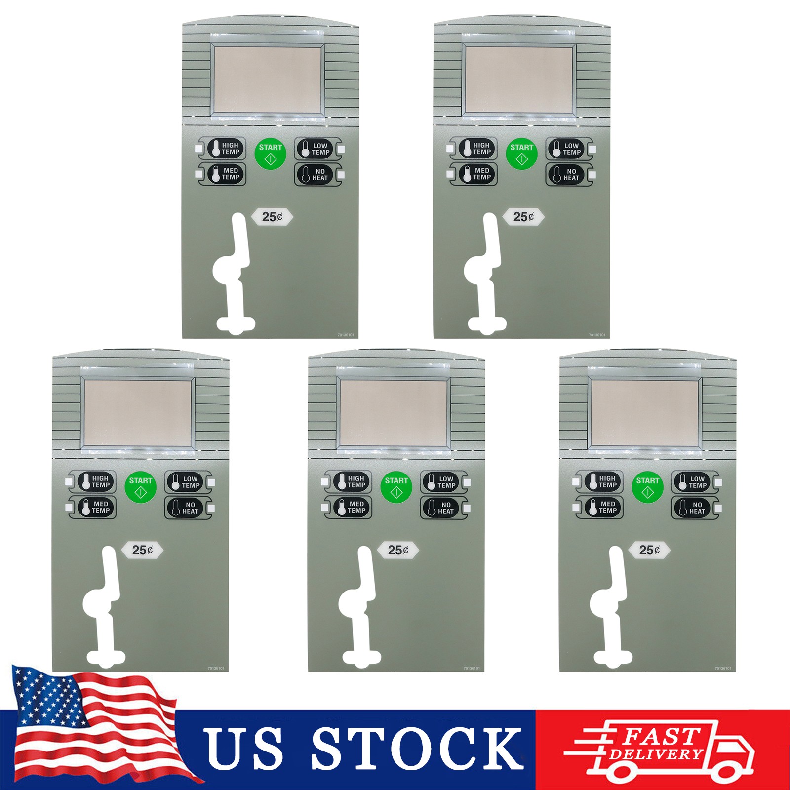 70136101 (5) PIECES HUEBSCH 300DRG DRYER COMPUTER OVERLAY