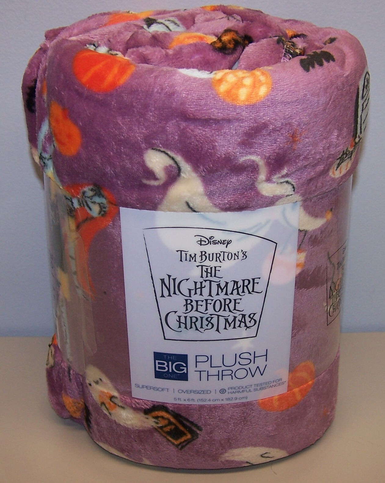 The Nightmare Before Christmas Oversized Plush Throw Halloween Blanket 5ft x 6ft
