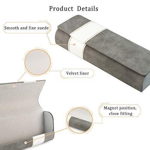 Eyeglass Case Hard Shell, Portable Sunglass Case, One Size B_641_gray