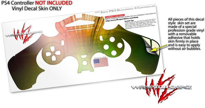 Skin for Sony PS4 Controller Bent Light Orangish