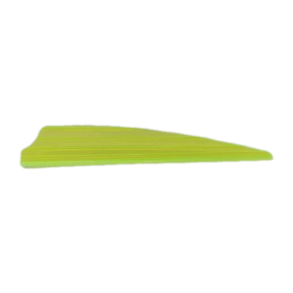 100 Pack Of 3" Yellow Zeon Fusion Edge Glow Arrow Vanes: Q2i Norway DuraVanes