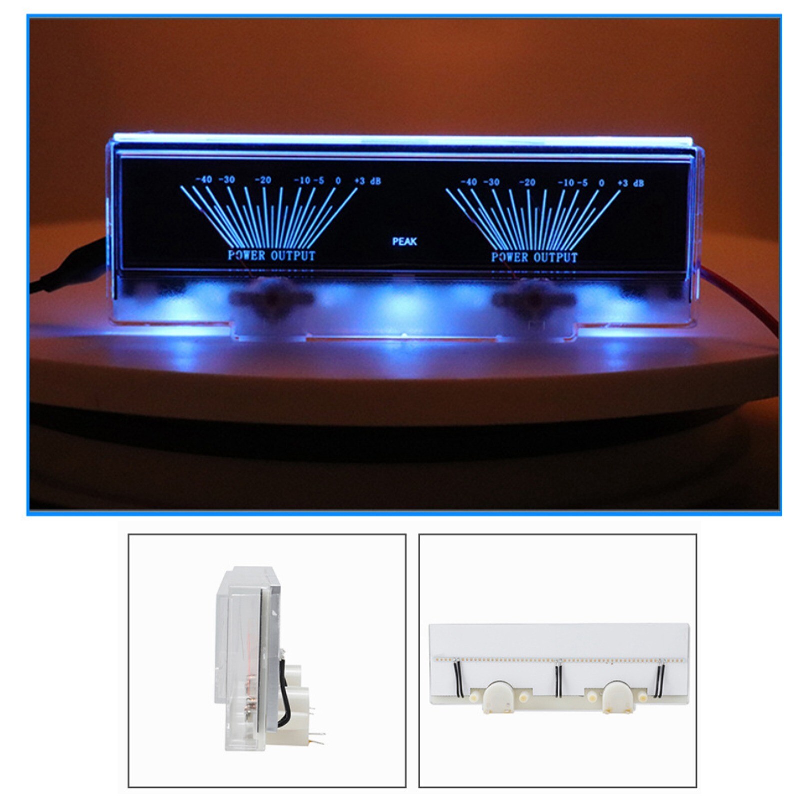 Dual Analog Power Amplifier Panel VU Meter Audio Level dB Meter With BackLight