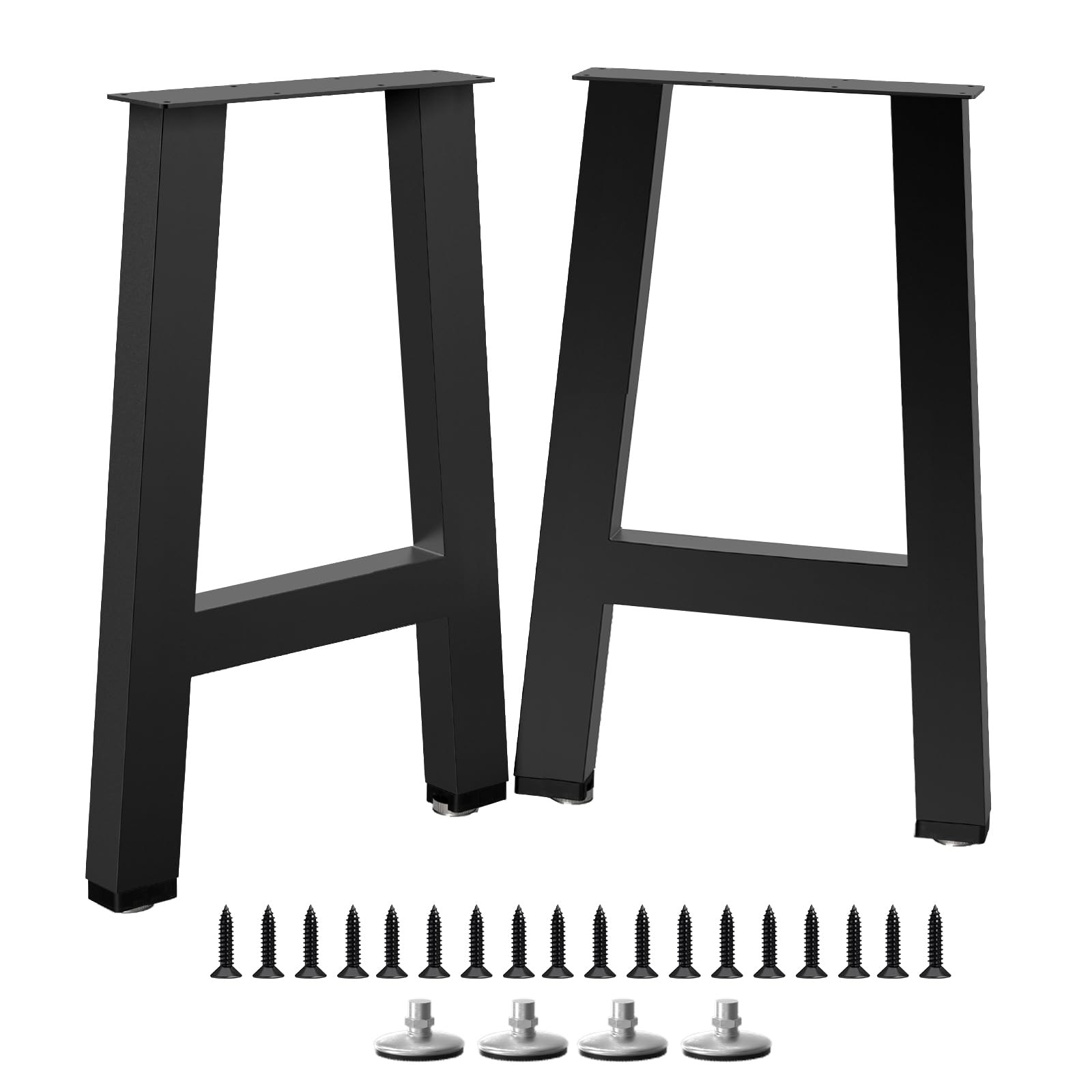 Metal Furniture Legs, Black Set of 2, 22H x 15W