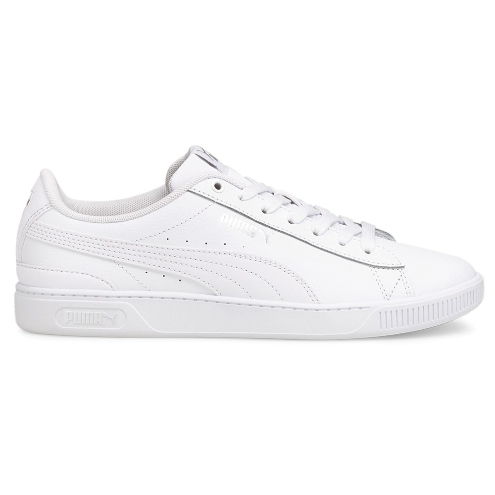PUMA Vikky V3 Leather Lace Up  Womens White Sneakers Casual Shoes 38311502