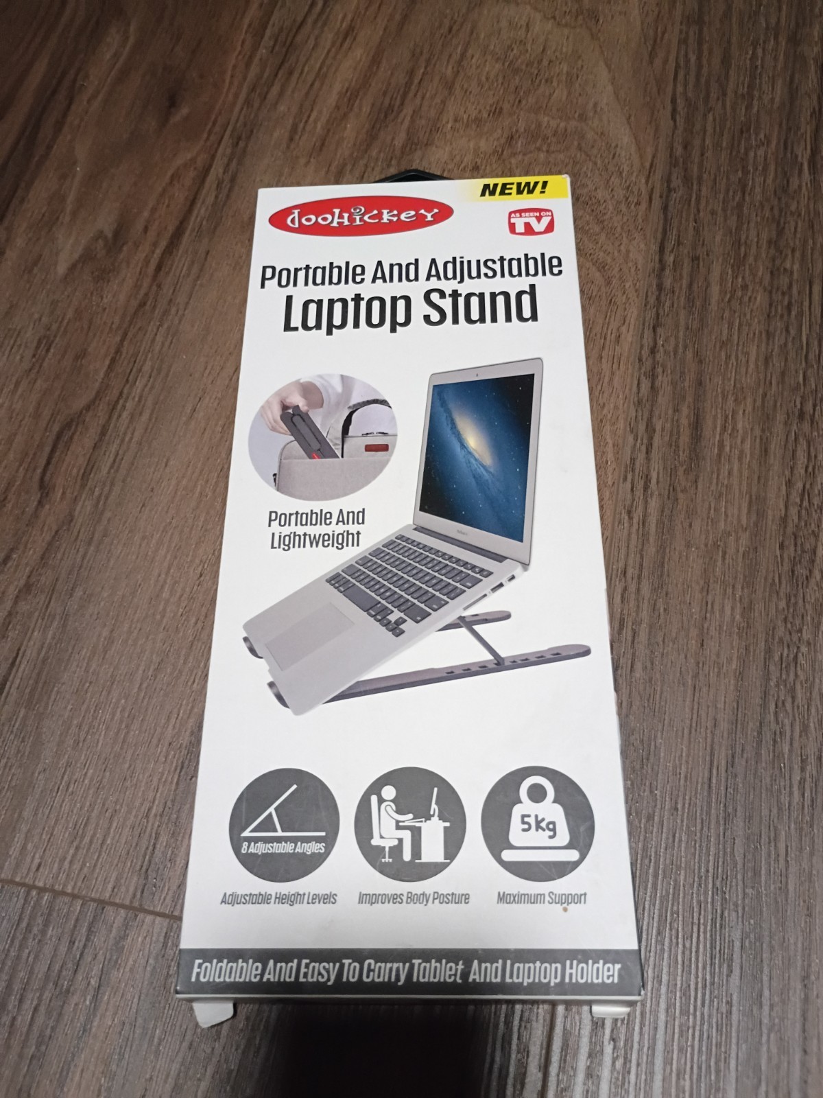 Portable Laptop Stand Adjustable Foldable Notebook Tablet by Doohickey (Gray)