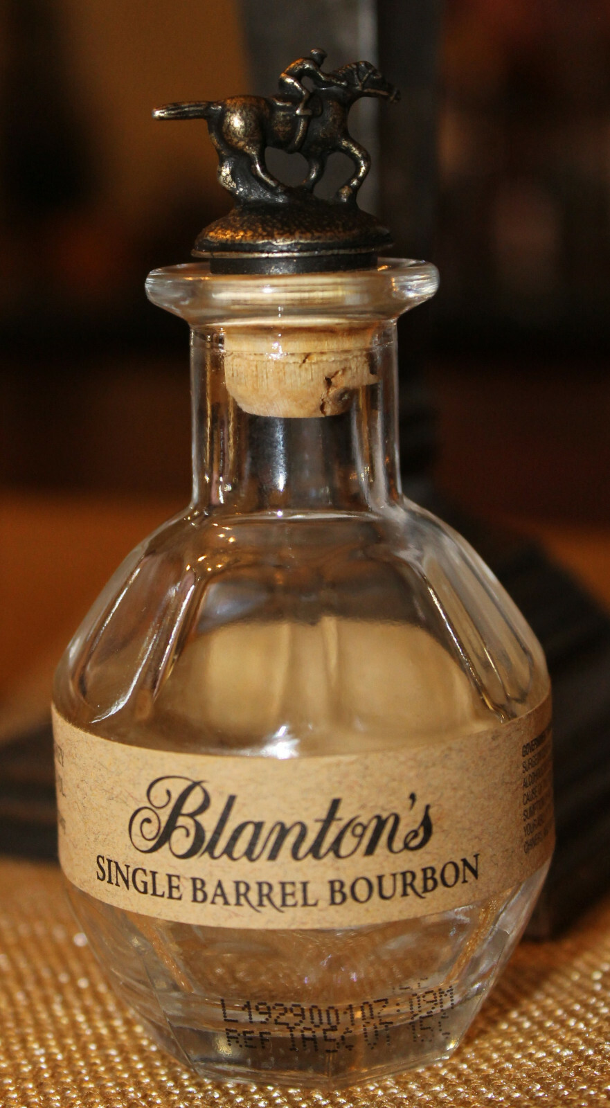 Miniature Blanton’s Single Barrel Bourbon Whiskey Bottle 50ml Mini EMPTY Display