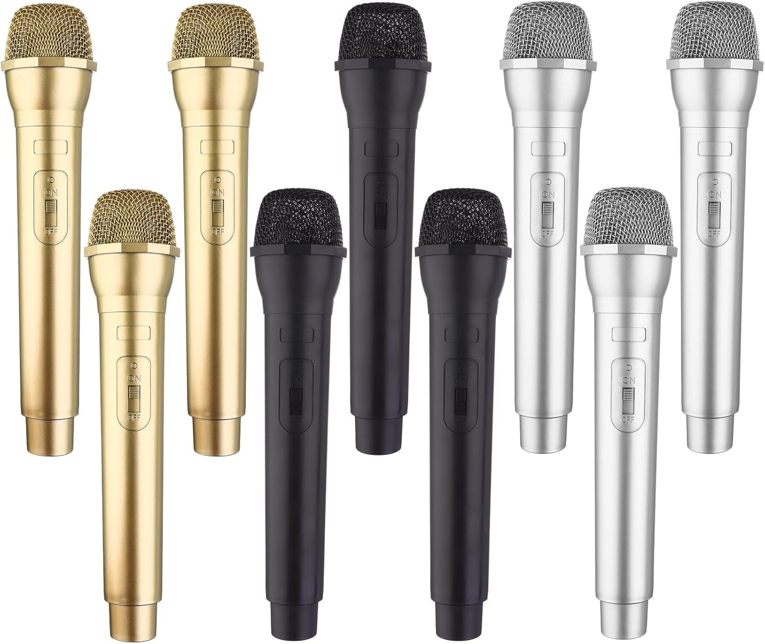 3 Pack Microphone Prop Play Plastic Toy Fake Microphone Simulate Speech Practice