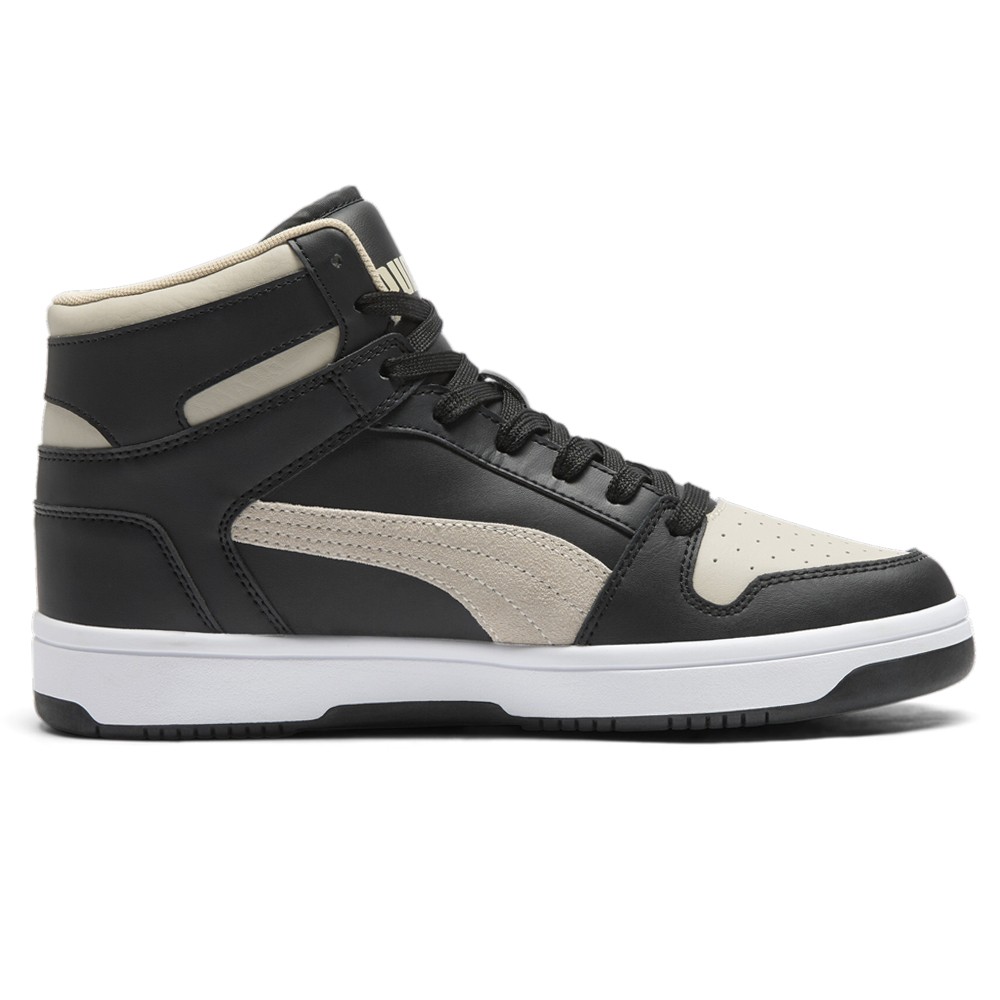 PUMA Rebound Layup Dust High Top  Mens Beige, Black Sneakers Casual Shoes 400502