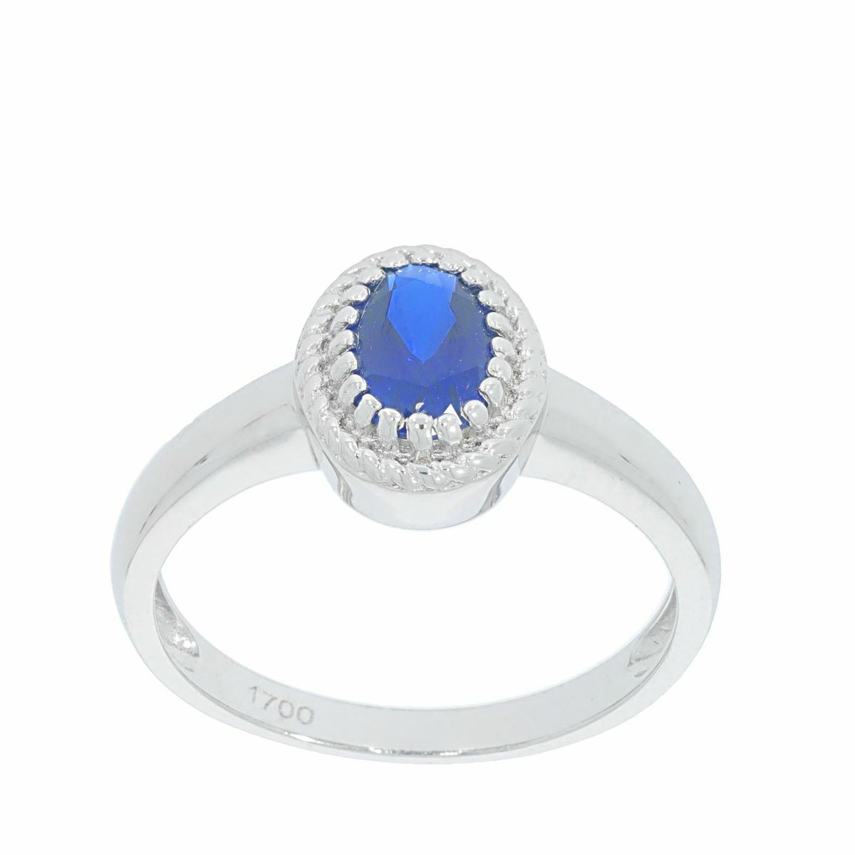 Sterling Silver Semi Mount Ring Setting OV 7X5mm Tiny Prongs Sz 10