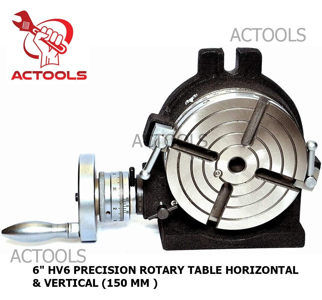 6" HV6 150mm Precision Rotary Table Horizontal And Vertical USA ACTOOLS
