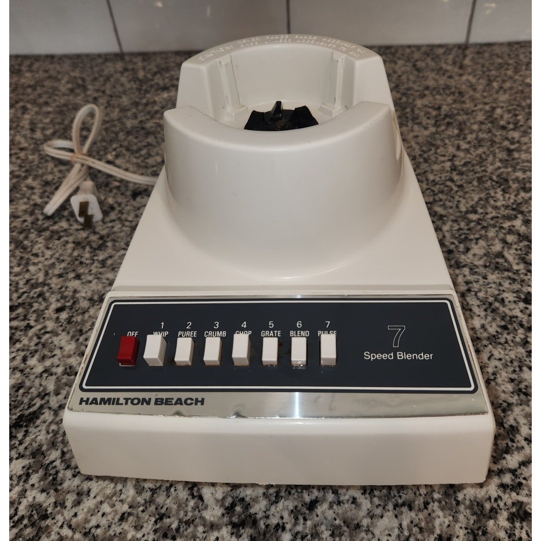 Hamilton Beach 7 Speed Blender *Base Only* Model #600-6 White Made in USA