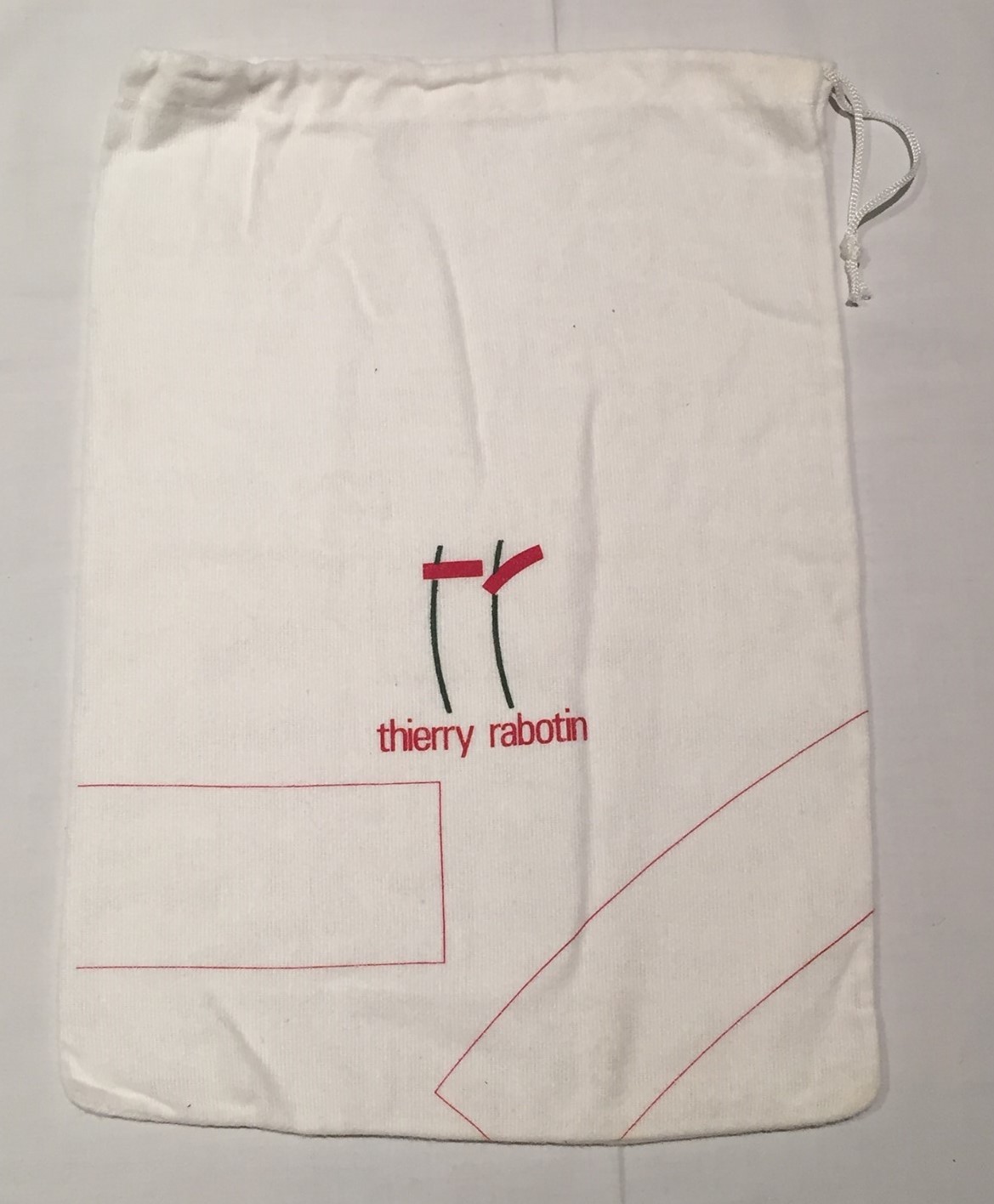 THIERRY RABOTIN Drawstring Logo Dust Bag 9" x 12 1/2" Purse Shoes Storage Cover