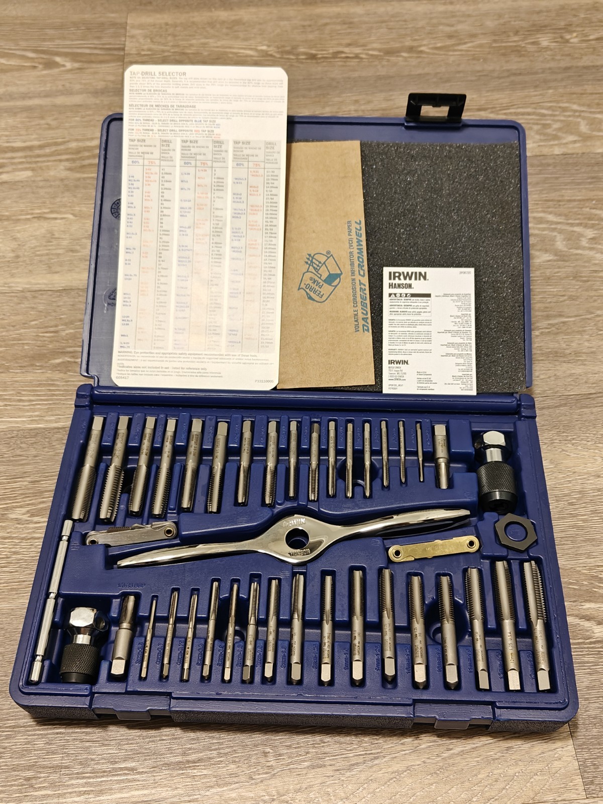 Irwin Hanson Tools USA 41pc Tap And TPS Drive Tool Super Set Metric SAE